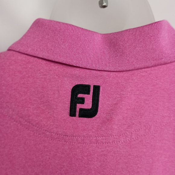 2/$30 FJ Classic Pink and White Color Block Polo Golf Shirt (#296) - Picture 6 of 8